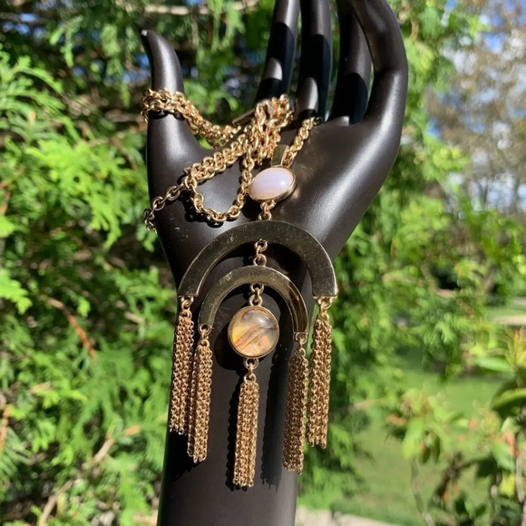 Gold Long Chain Necklace - Picture 5 of 7